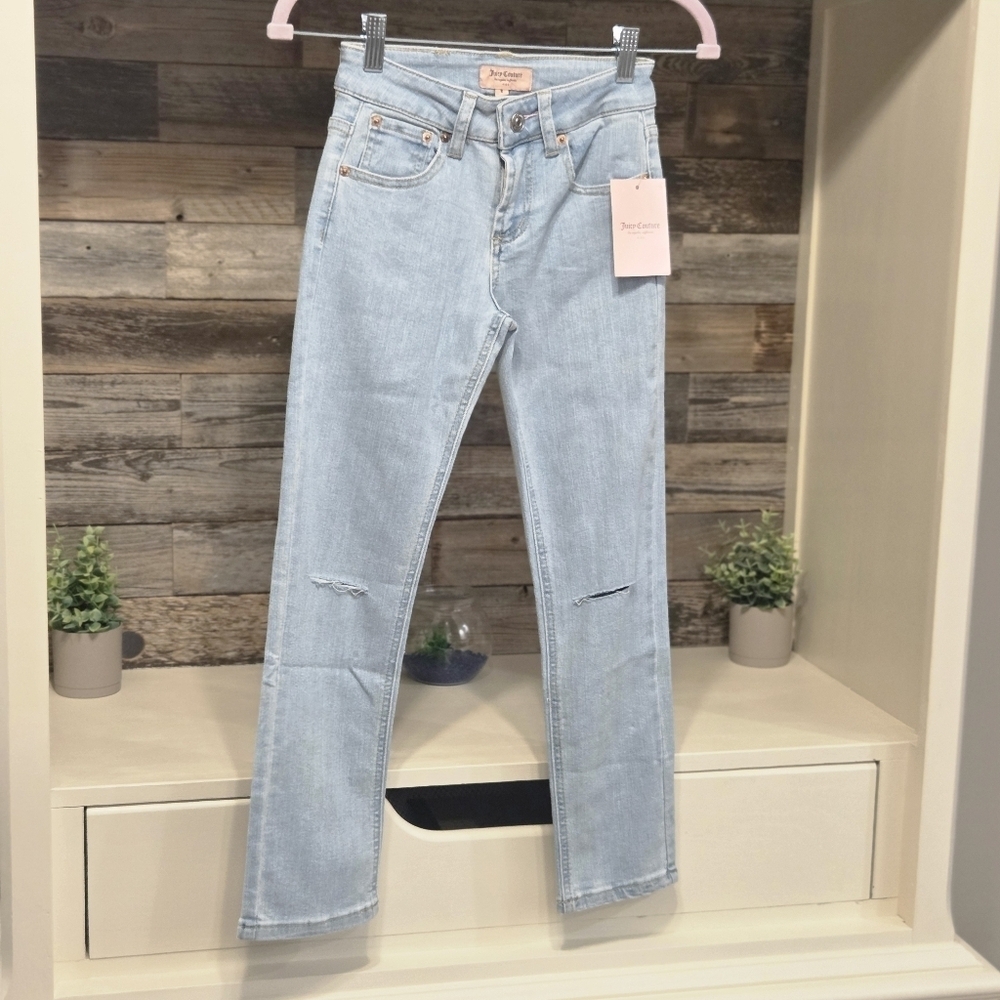 YOUTH SIZE!! Juicy Couture Mid-Rise Light Wash Denim Jeans- Youth Girls